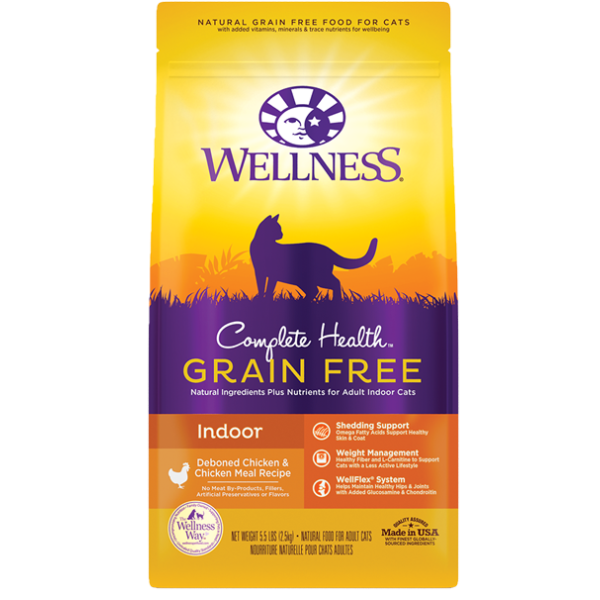 Wellness Complete Health Grain Free Indoor: Deboned Chicken & Chicken Meal  無穀物室內貓雞肉配方 5lbs8oz